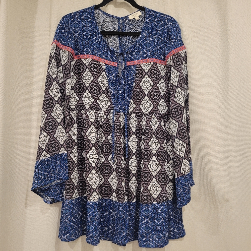 Umgee Aztec Print Tribal Boho Tunic Size Medium
